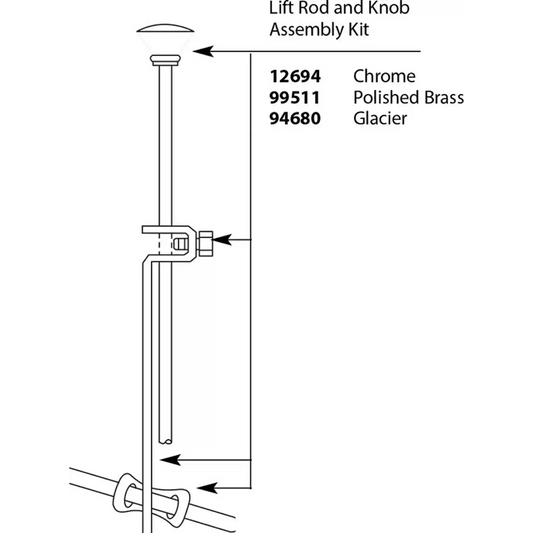 Moen Lift Rod and Knob Assembly Kit