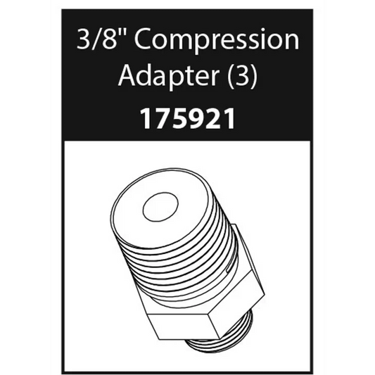 Commercial Parts and Accessories 3/8" Compression Adapter (Package Of 3)
