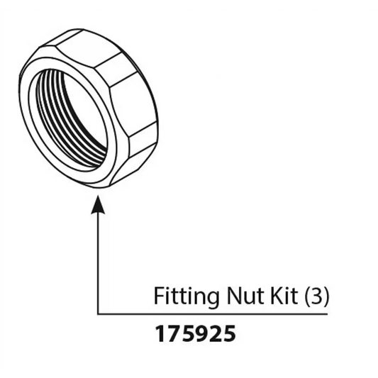 Commercial Parts and Accessories Fitting Nut Kit (Package Of 3)