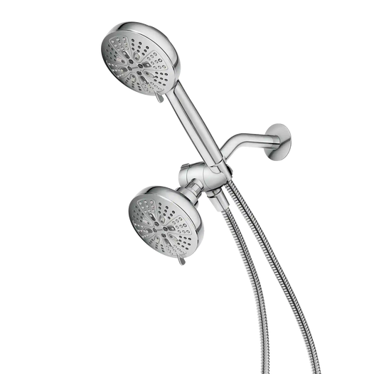 Hydro Energetix Eight-Function 4.75" Diameter Spray Head Standard with Handshower