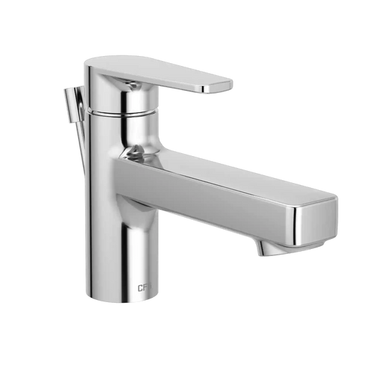 Slate Chrome one-handle low-profile bathroom faucet