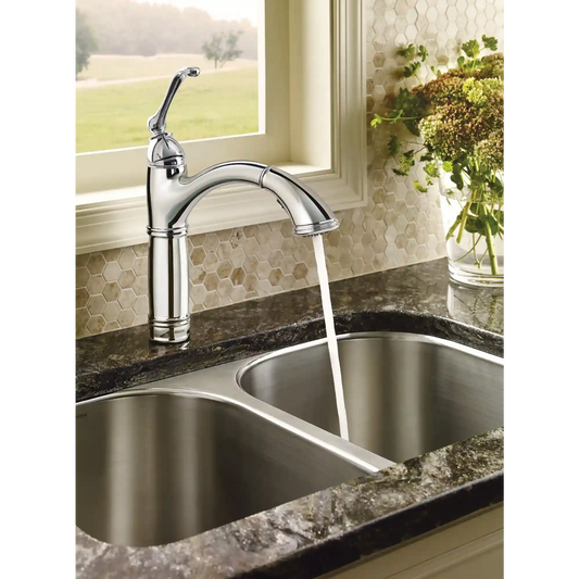 Brookshire One-Handle High Arc Pullout Kitchen Faucet