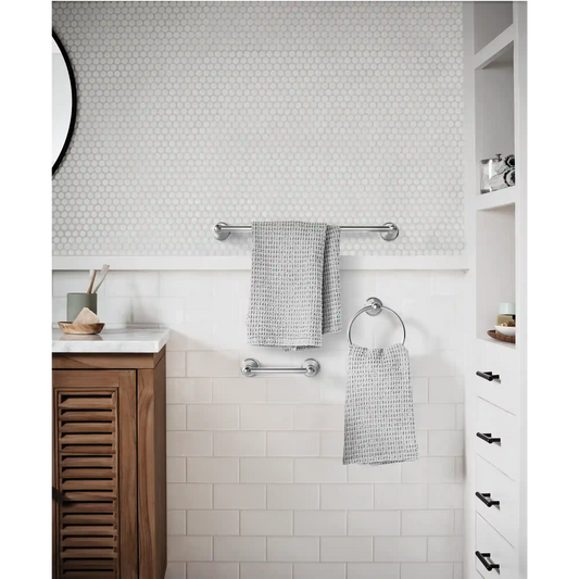 Caldwell 18" Towel Bar Towel Ring Pivoting Paper Holder