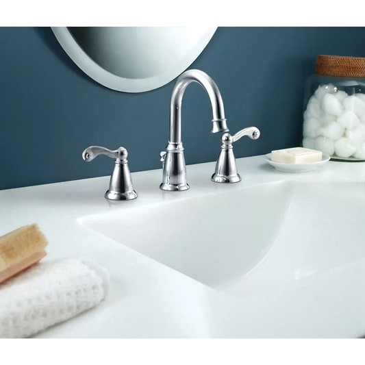Traditional Two-Handle High Arc Bathroom Faucet