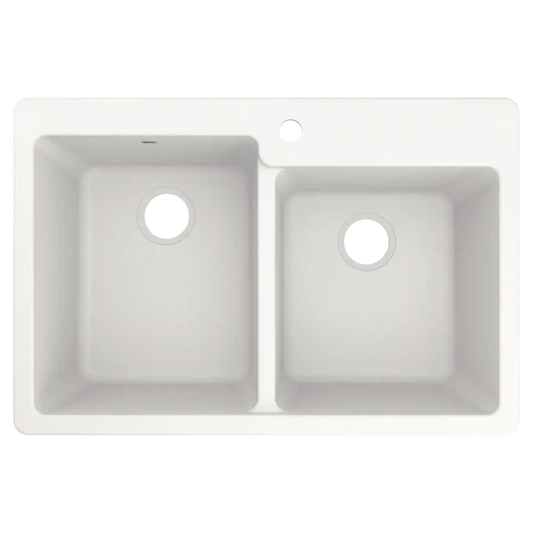 Host 33" Granite Dual Mount Double Bowl Sink