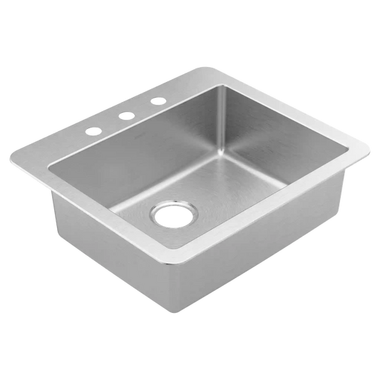 Prep 25" Steel Drop-In Single Bowl Sink