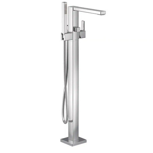 90 Degree One-Handle Tub Filler Includes Hand Shower