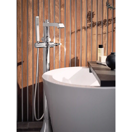 Flara One-Handle Tub Filler Includes Hand Shower