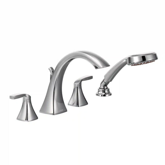Voss Two-Handle High Arc Roman Tub Faucet Includes Hand Shower