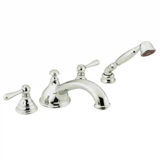 Kingsley Two-Handle Low Arc Roman Tub Faucet Includes Hand Shower