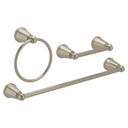 Caldwell 18" Towel Bar Towel Ring Pivoting Paper Holder
