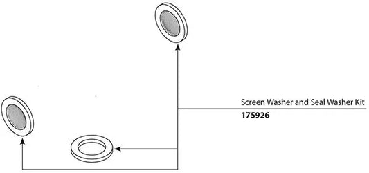 Commercial Parts and Accessories Screen Washer and Seal Washer Kit (Package Of 3)