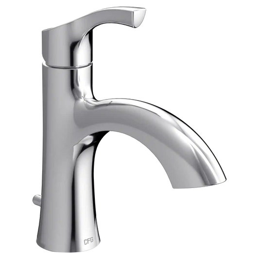 Ash Chrome one-handle low arc bathroom faucet