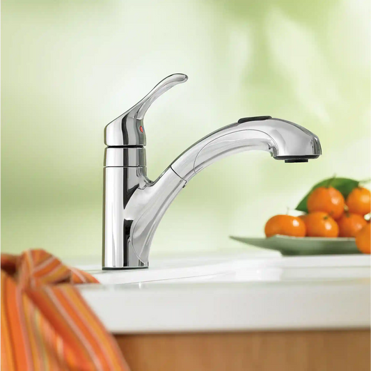 Renzo One-Handle Low Arc Pullout Kitchen Faucet