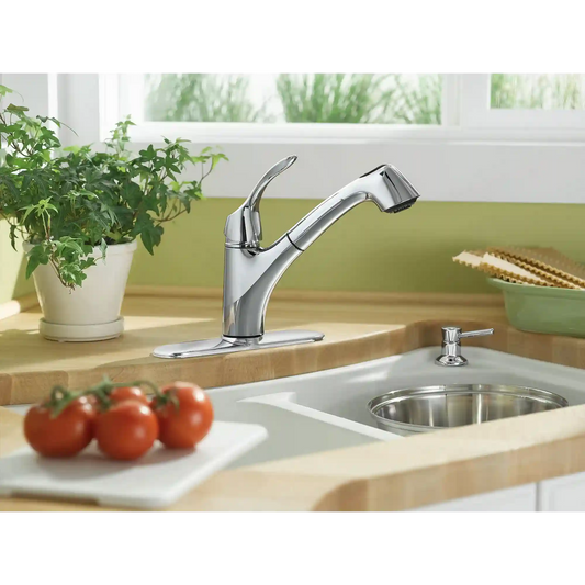 Torrance One-Handle Low Arc Pullout Kitchen Faucet