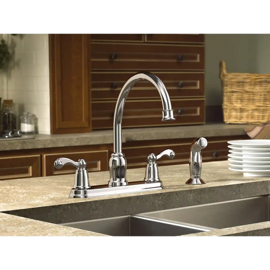 Traditional Two-Handle High Arc Kitchen Faucet
