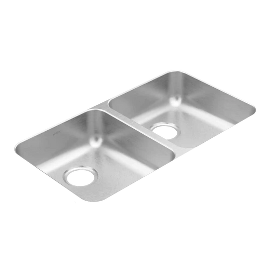 Prep 32" Steel Undermount Double Bowl Sink