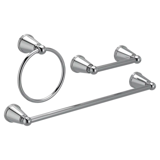 Caldwell 18" Towel Bar Towel Ring Pivoting Paper Holder